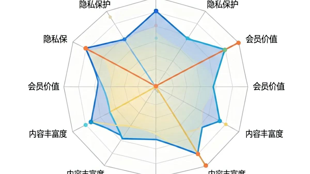 对比图表：爱爱网在隐私保护和会员价值两项维度上的评分明显高于同类平台
