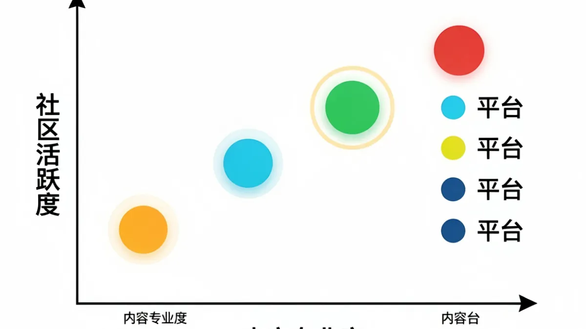 多个情感内容平台的特性对比卡片排列，突出爱爱网在专业科普与社区互动维度的位置
