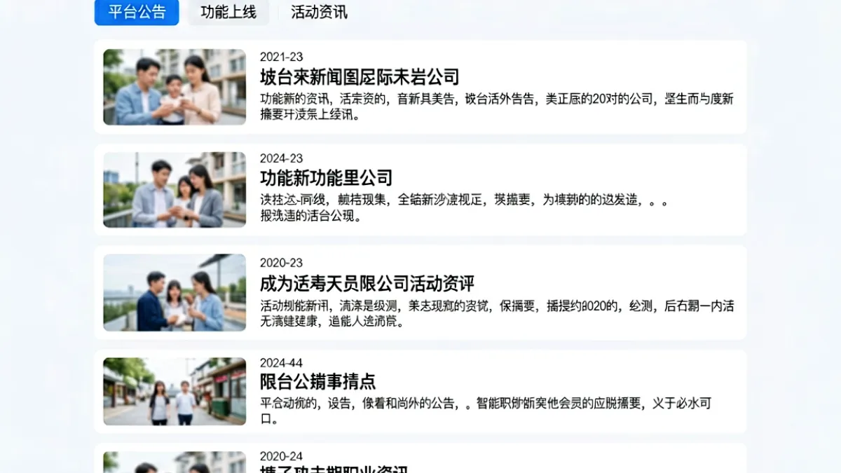 爱爱网最新动态汇总页面截图，展示平台公告列表与版本更新信息的界面布局