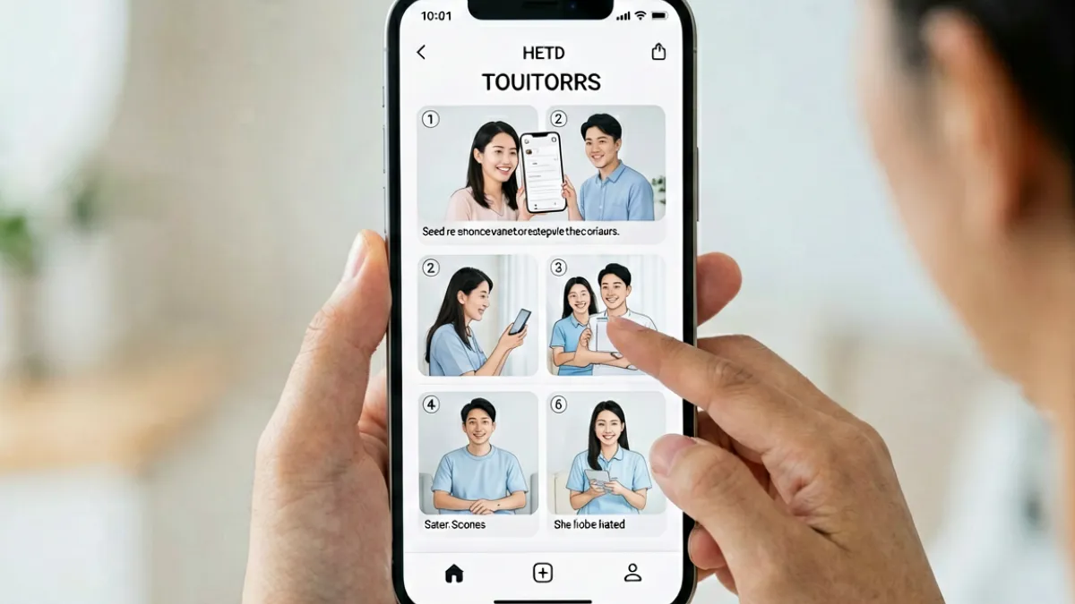 爱爱网新人入门引导页面截图，图文步骤说明如何快速上手平台功能